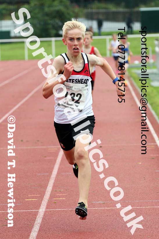 Mens and Boys 1500 metres, 2021 North Eastern Track and Field Champs., Middesbrough. Photo: David T. Hewitson/Sports for All Pics